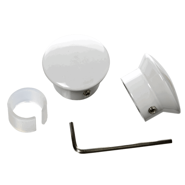 Embout Howlite Blanc brillant Brillant