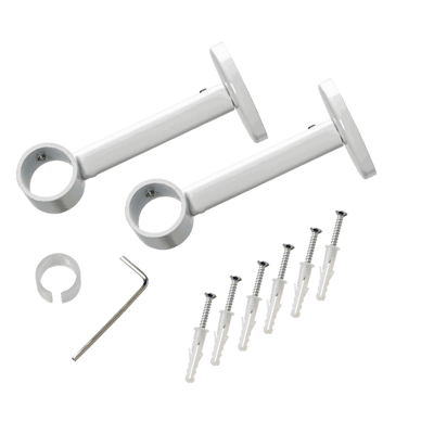 Support barre à rideau Howlite Blanc brillant Brillant