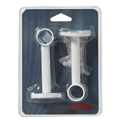 Support barre à rideau Howlite Blanc brillant Brillant