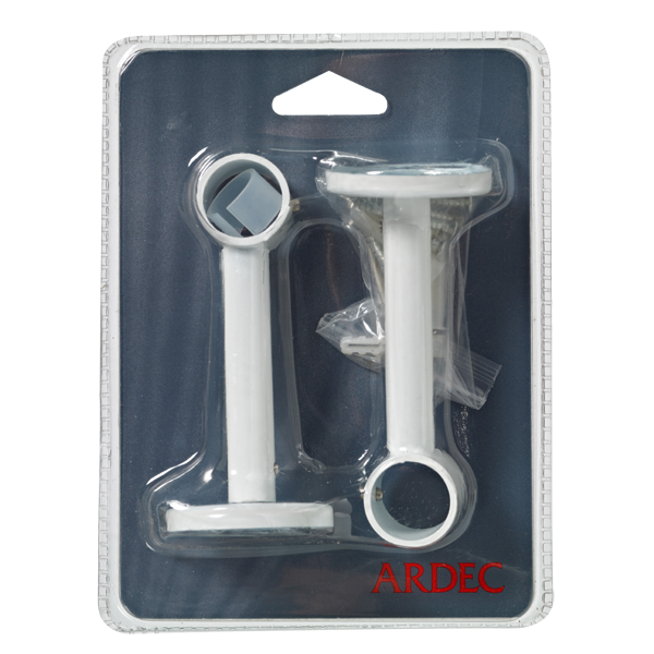 Support barre à rideau HOWLITE blanc 1,9 cm de 9,0 à 14 cm