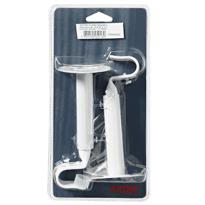 Support barre à rideau Howlite Blanc brillant Brillant