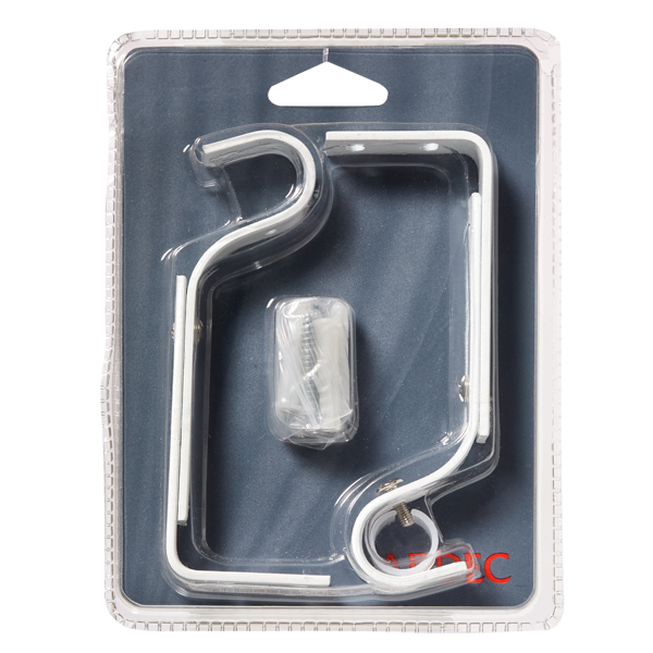 Support barre à rideau Howlite Blanc brillant Brillant