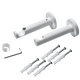 Support barre à rideau Howlite Blanc brillant Brillant