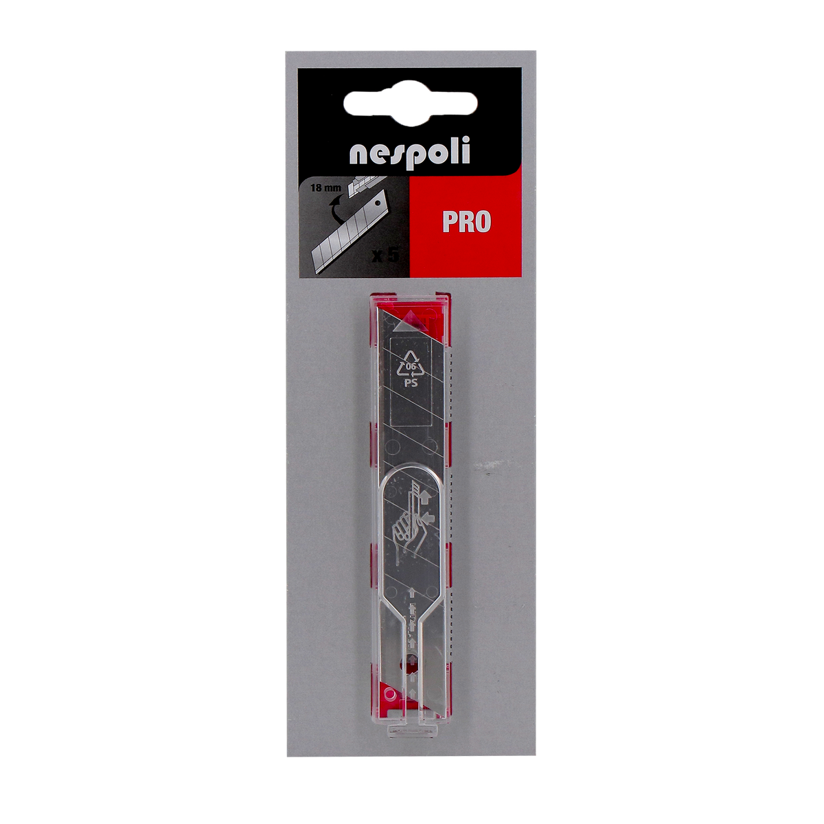 NESPOLI Kit 5 lames de cutter 18 mm 