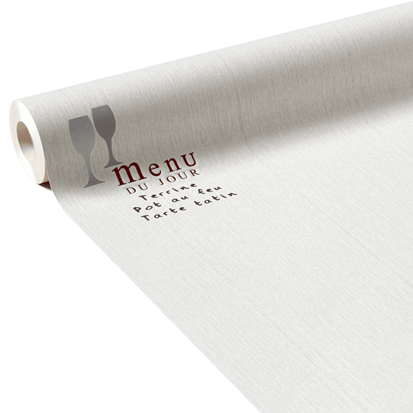 Papier peint vinyle MENU DU JOUR coloris écru