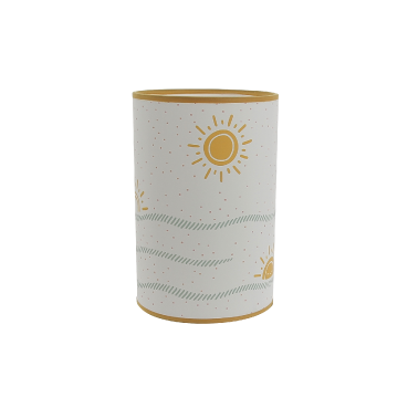 4MURS Lampe de chevet Solea Blanc, ocre, bleu doux