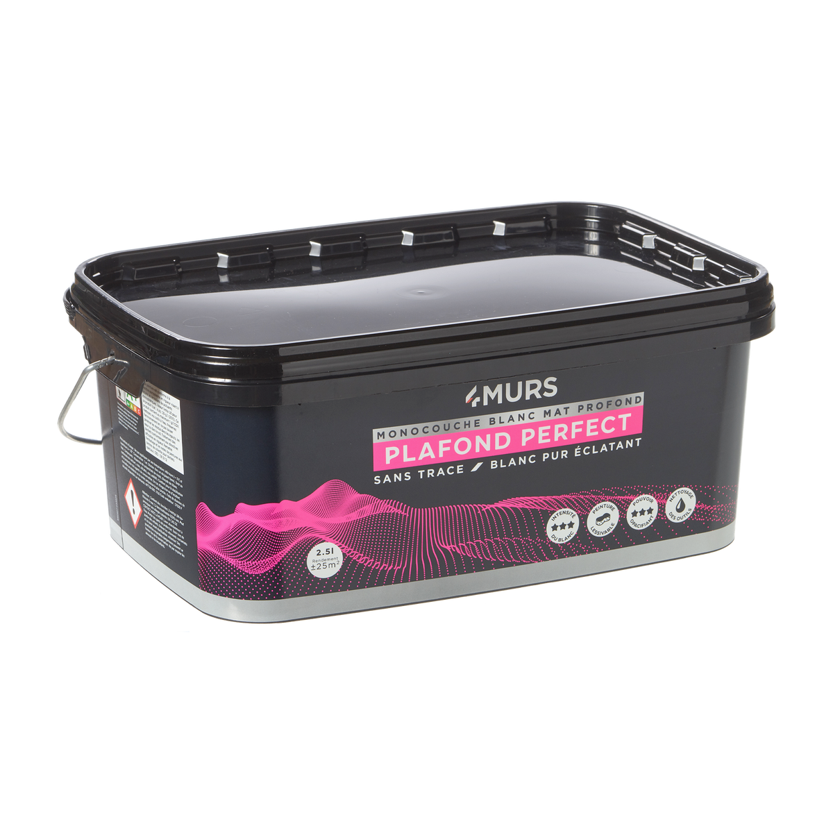 4MURS Peinture Monocouche plafonds perfect Blanc Mat 2,5L