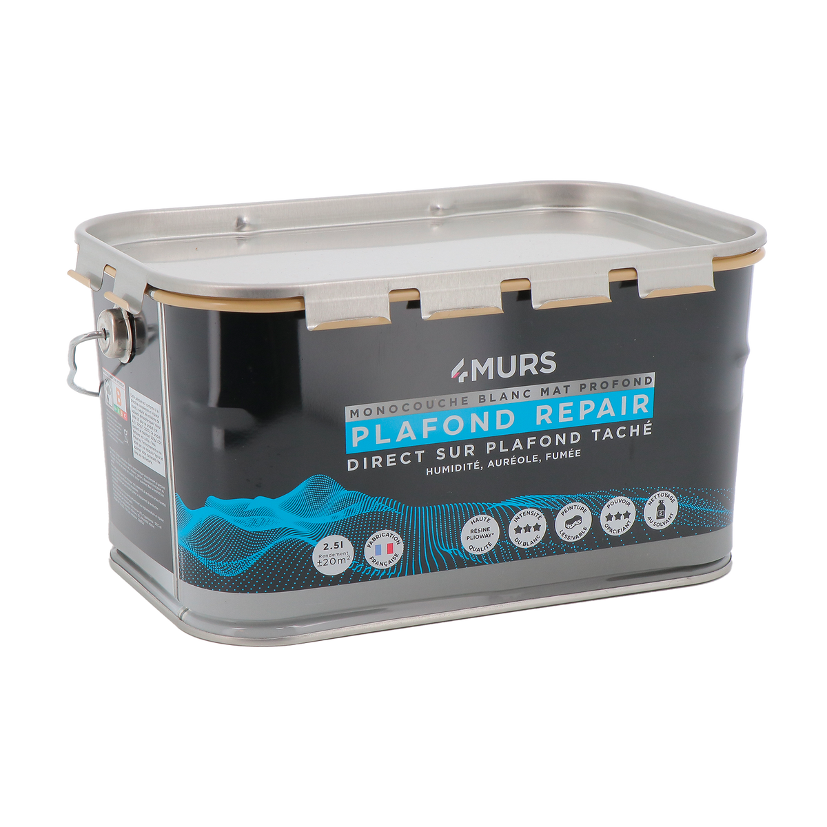 4MURS Peinture Monocouche plafonds taches Blanc Mat 2,5L