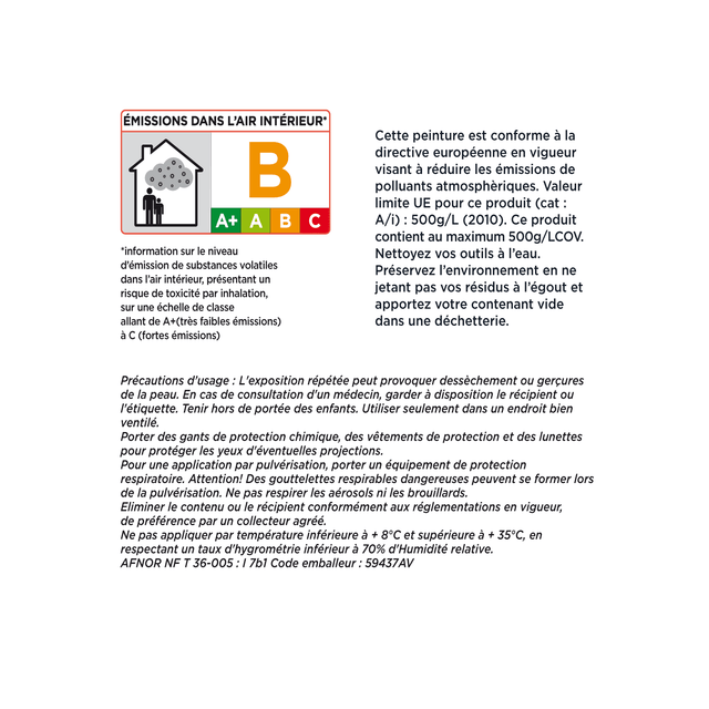 4MURS Peinture MONOCOUCHE PLAFONDS TACHES Peinture blanc