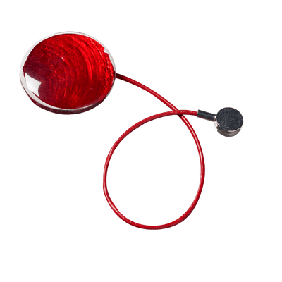 Embrasse aimantée Murano Rouge théâtre