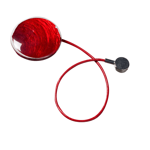 Embrasse aimantée MURANO coloris rouge