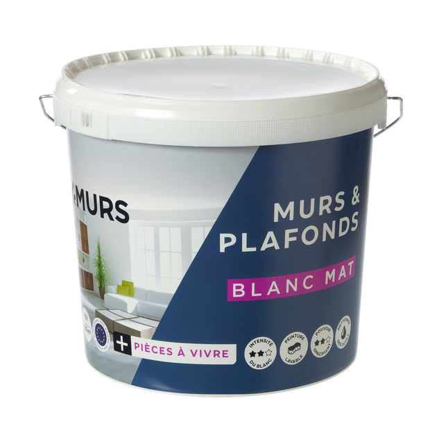 Peinture MURS ET PLAFONDS ESSENTIEL Peinture blanc 10 L