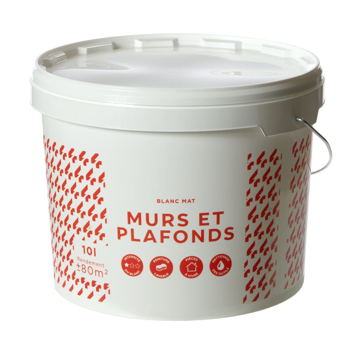 4MURS Peinture Murs et plafonds prix malin Blanc Mat 10L