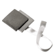Embrasse aimantée Nacre 3d Argent Plastique