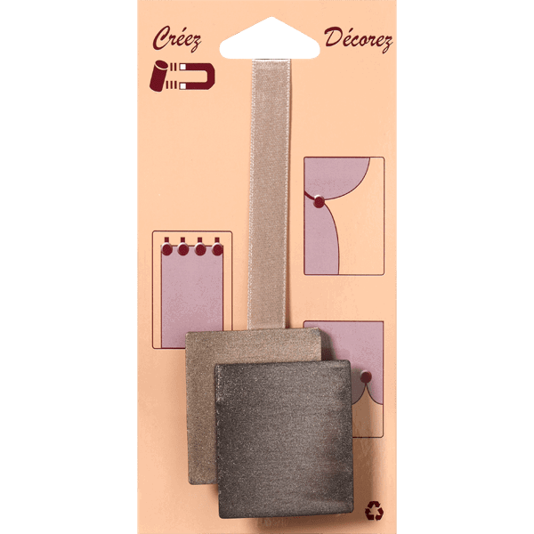 Embrasse aimantée NACRE 3D coloris beige