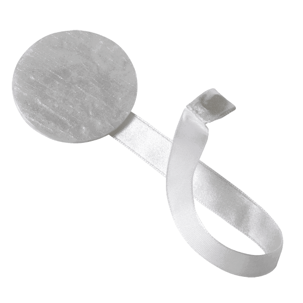 Embrasse aimantée Nacre ronde Blanc nacré Plastique