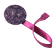 Embrasse aimantée Nacre ronde Aubergine Plastique
