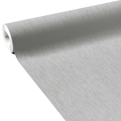 Papier peint intissé Nouka Gris perle Effet vertical