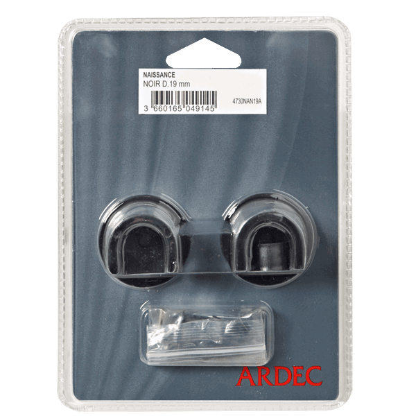 Naissance OBSIDIENNE coloris noir diamètre barre 1,9 cm