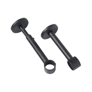 Support barre à rideau Obsidienne Noir Mat