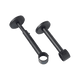 Support barre à rideau Obsidienne Noir Mat