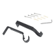 Support barre à rideau Obsidienne Noir Mat