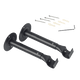 Support barre à rideau Obsidienne Noir Mat