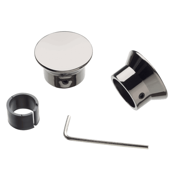 Embout Onyx Nickel noir Métal brillant