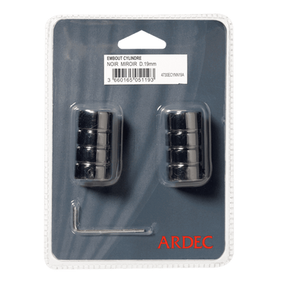 Embout Onyx Nickel noir Métal brillant