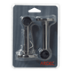 Support barre à rideau Onyx Nickel noir Métal brillant