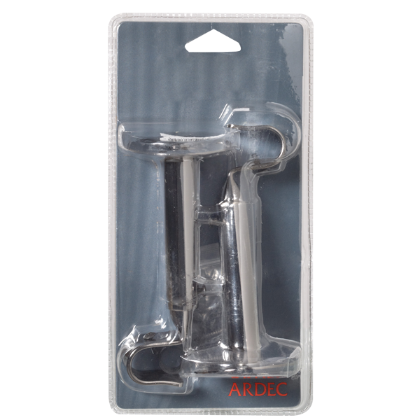 Support barre à rideau ONYX noir miroir 1,9 cm de 16,5 à 23 cm