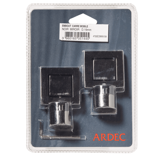 Embout Onyx Nickel noir Métal brillant