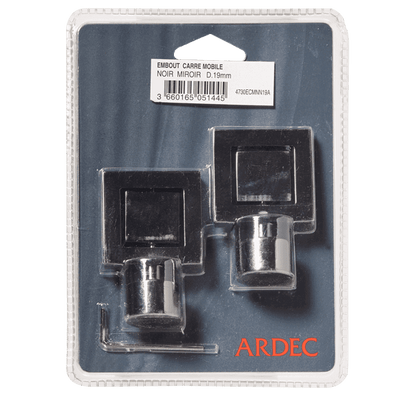 Embout Onyx Nickel noir Métal brillant