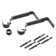 Support barre à rideau Onyx Nickel noir Métal brillant