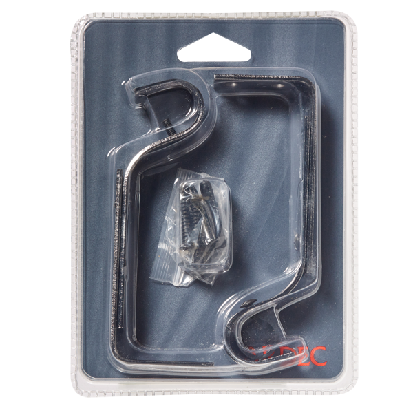 Support barre à rideau ONYX noir miroir 1,9 cm de 11,5 à 15,5 cm