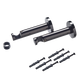 Support barre à rideau Onyx Nickel noir Métal brillant