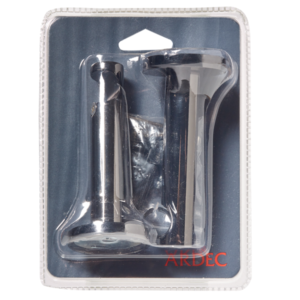 Support barre à rideau ONYX noir miroir 1,9 cm 9,5 cm