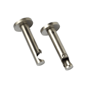 Support barre à rideau Pyrite Satin nickel Métal brossé