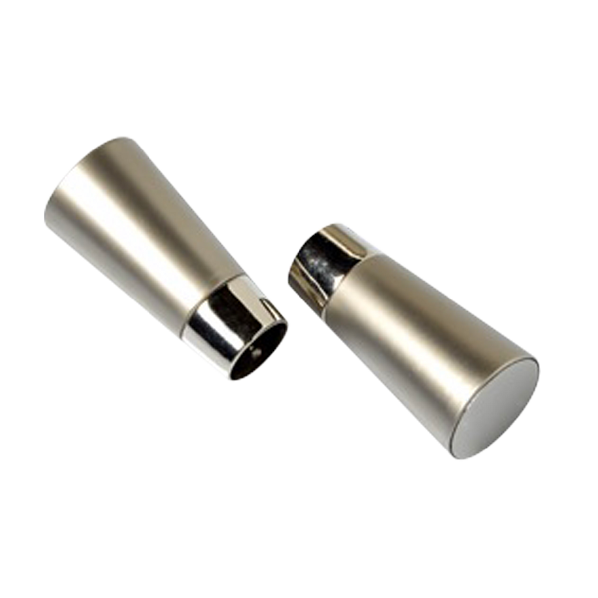 Embout Pyrite Satin nickel Métal brossé