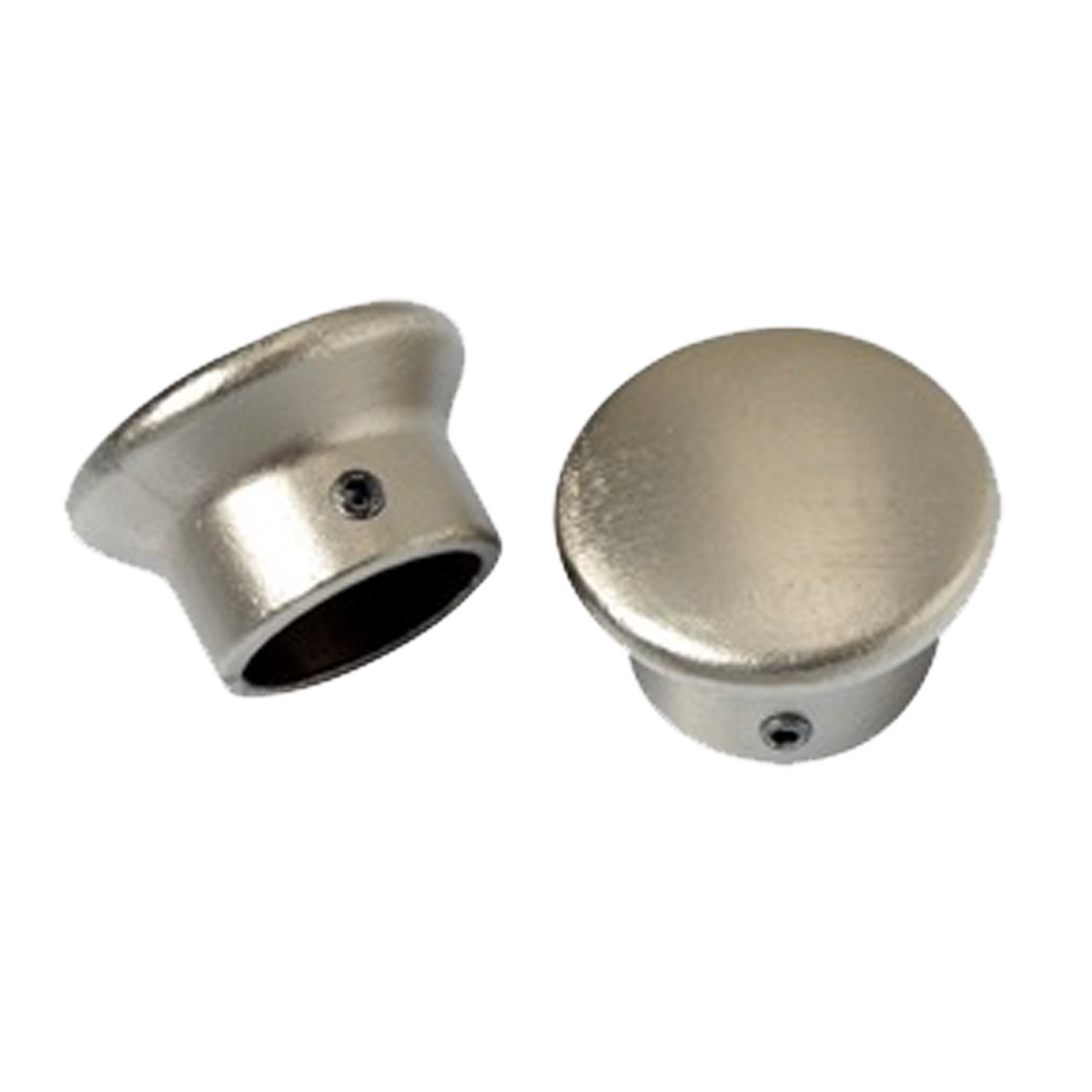 Embout Pyrite Satin nickel Métal brossé