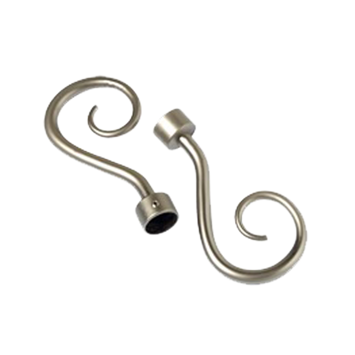 Embout Pyrite Satin nickel Métal brossé