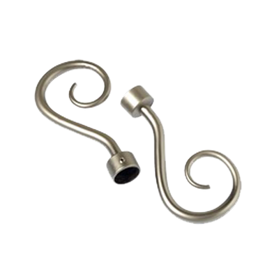 Embout Pyrite Satin nickel Métal brossé