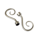Embout Pyrite Satin nickel Métal brossé