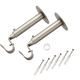 Support barre à rideau Pyrite Satin nickel Métal brossé