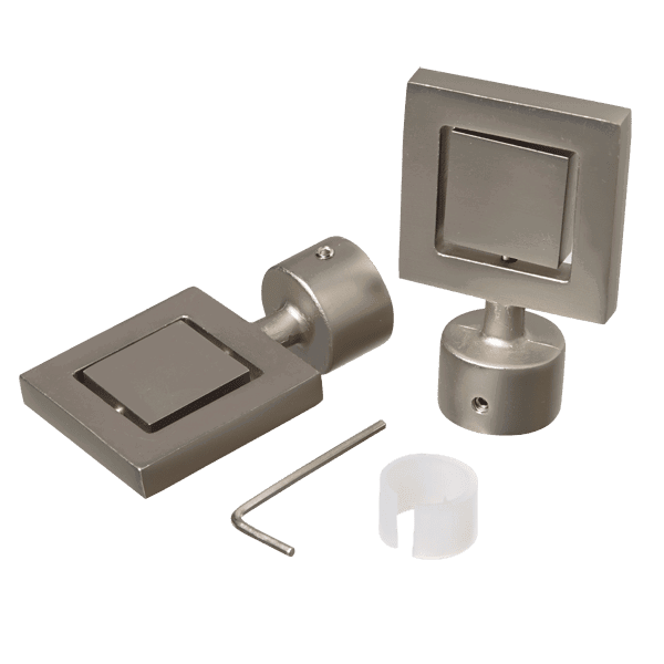 Embout Pyrite Satin nickel Métal brossé