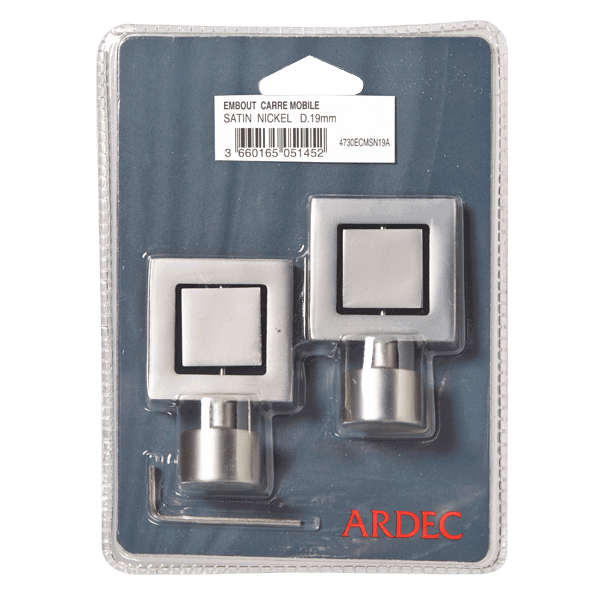 Embout PYRITE coloris nickel satin