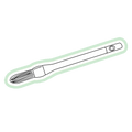 Dessin d'un pinceau à rechampir