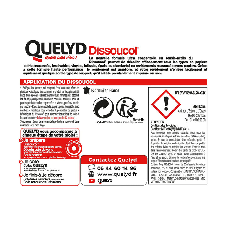 QUELYD Décolle papier peint Quelyd 0,25L