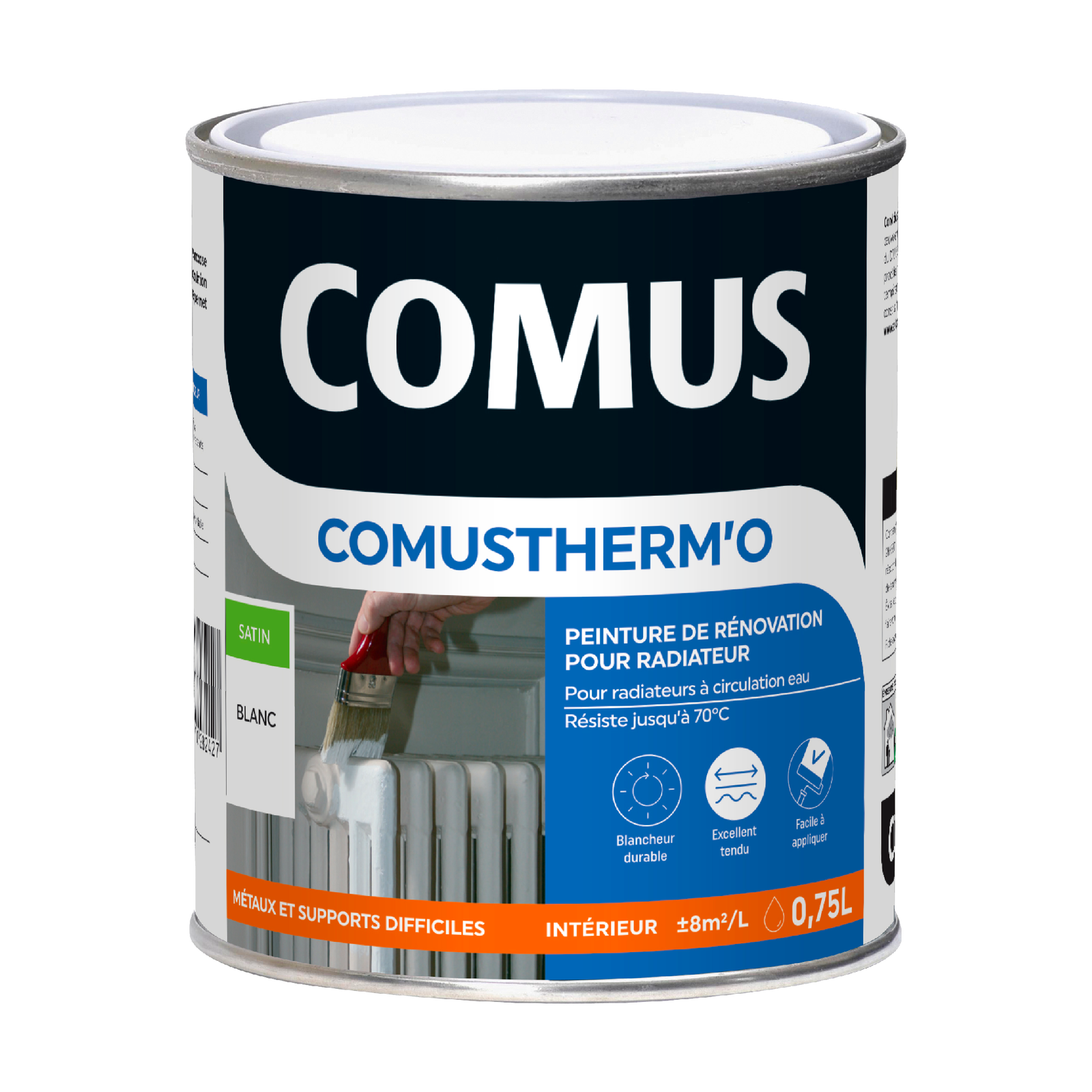 Comus Peinture Spécial radiateur Peinture blanc Satiné 0,75 L