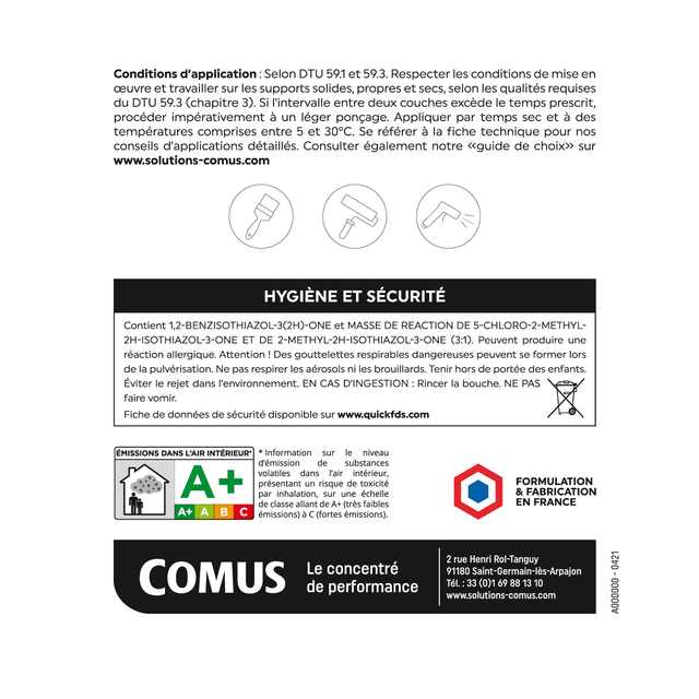 Comus Peinture Spécial radiateur Peinture blanc Satiné 0,75 L